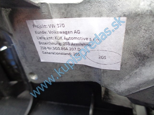 lakťová opierka na vw volkswagen golf VII, 5G0864207D